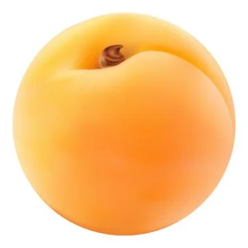 Apricot on a white background. Stock Illustration