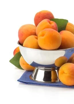 Apricot on white background Stock Photos