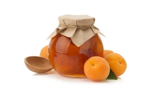 Apricot on white background Stock Photos