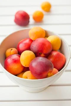 Apricots and nectarines Foto stock