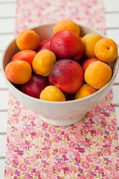 Apricots and nectarines Foto stock