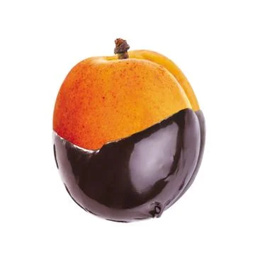 Apricots in chocolate Stock-Fotos
