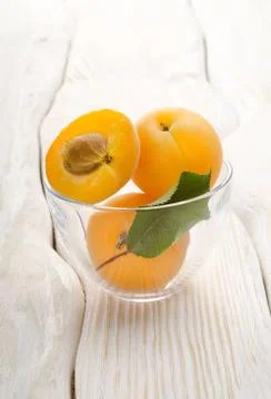Apricots in a cup Stock Photos