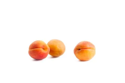 Apricots isolated on white background.. Stock Photos