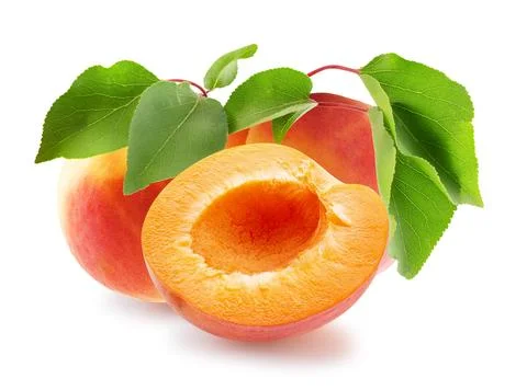 Apricots isolated on a white background Foto stock