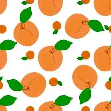Apricots leaves background Stock Illustration