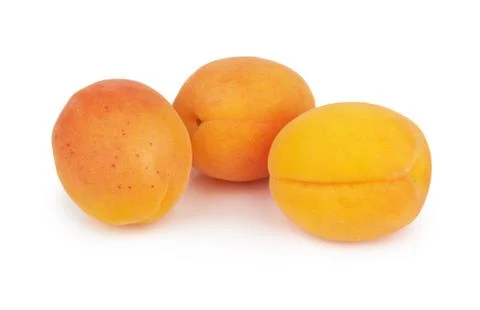 Apricots on white Stock Photos