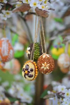 April 06, 2017 Exhibition of Easter eggs in Uzhgorod in Ukraine Foto stock