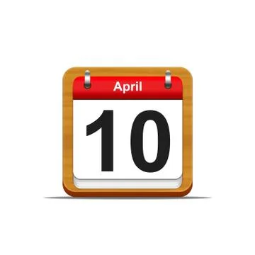 April 10. Stock Illustration