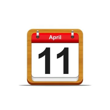 April 11. Stock Illustration
