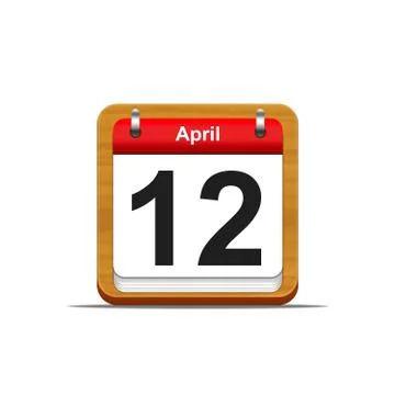 April 12. Stock Illustration
