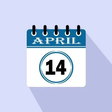 April 14 Icon Stockillustratie