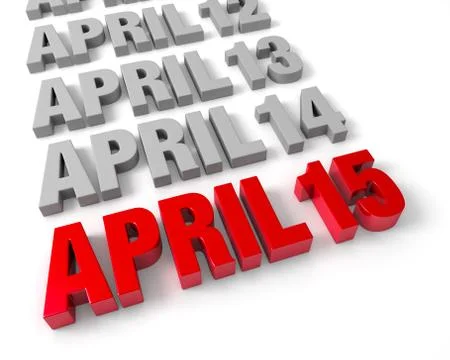 April 15th approaches Stock Illustration