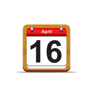 April 16. Stock Illustration