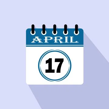 April 17 Icon 库存插图