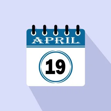 April 19 Icon Иллюстрация