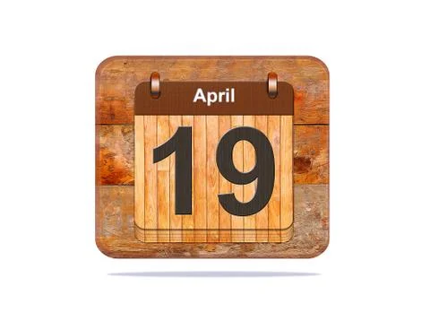 April 19. Stock Illustration