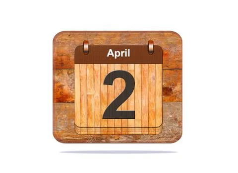 April 2. Stock Illustration