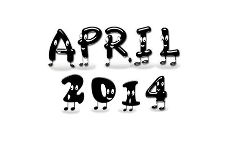April 2014. Stock Illustration