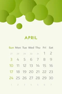 April 2016 Stock Illustration