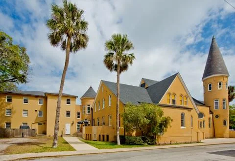 April, 2017, St Audustine, Florida, USA, ancient city baptist churche Stock Photos