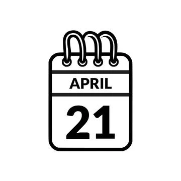 April 21 Calendar icon vector illustration. Stock Illustration