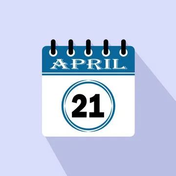 April 21 Icon Stock-Illustration
