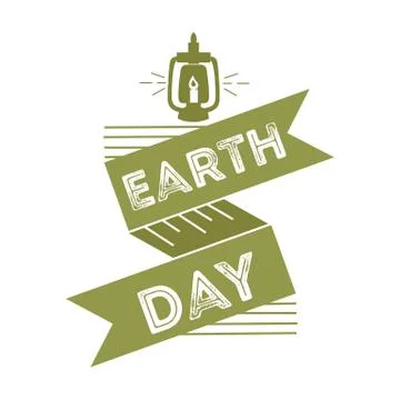 April 22 World Earth Day. logotypes set for greeting cards or banner with text Stock Illustration