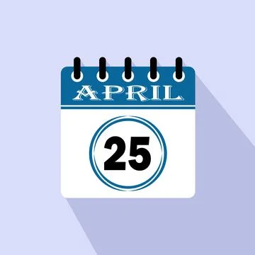 April 25 Icon Stock-Illustration