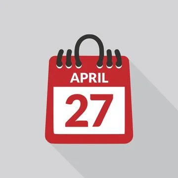 April 27 Calendar icon vector illustration. Stock Illustration