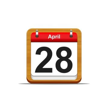 April 28. Stock Illustration