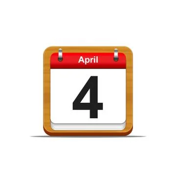 April 4. Stock Illustration