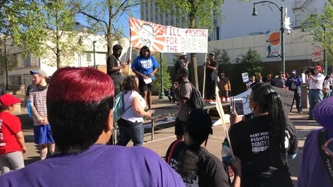April 4th Protest in Memphis Stock Footage 74551595