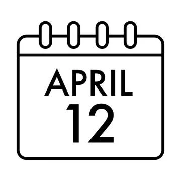 April 5, 2018. Catholic Easter on calendar vector icon. Simple, flat line Stock Illustration