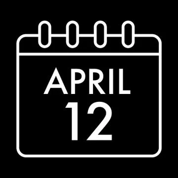 April 5, 2018. Catholic Easter on calendar vector icon. Simple, flat line Stock Illustration
