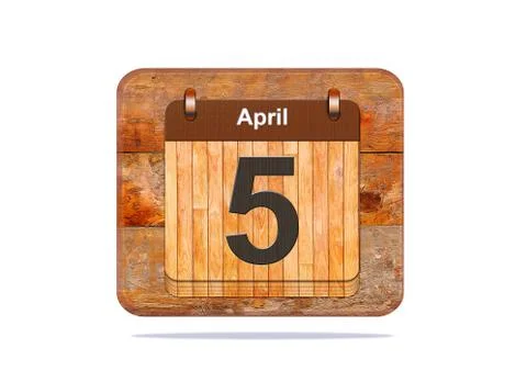 April 5. Stock Illustration
