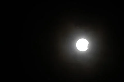 April 8, 2024 Solar Eclipse - Seen from Winter Park, FL Stock Photos