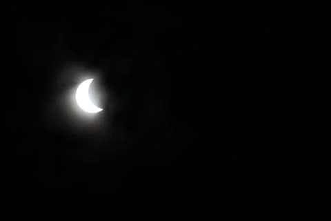 April 8, 2024 Solar Eclipse - Seen from Winter Park, FL Stock Photos