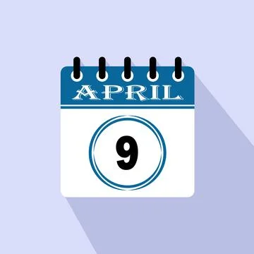 April 9 Icon Stock-Illustration