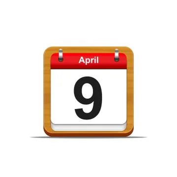 April 9. Stock Illustration