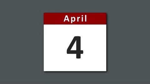 April calendar Stock-Footage 137534041