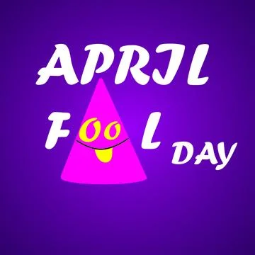 April fool day template funny design with shape colorful background Stock Illustration