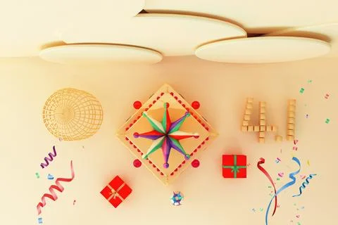 April fools day 3d rendering abstract background Stock Photos