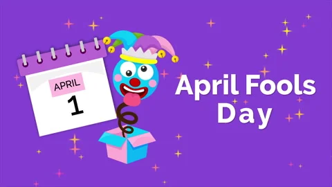 April Fool's Day Animated Background Stock Footage 266428549