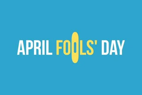 April Fools Day on blue vector background Stock Illustration