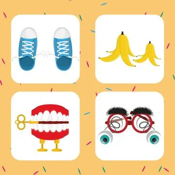 April fools day collection イラスト素材