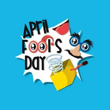 April fools day design Ilustração Stock