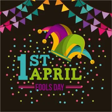 April fools day design Ilustração Stock