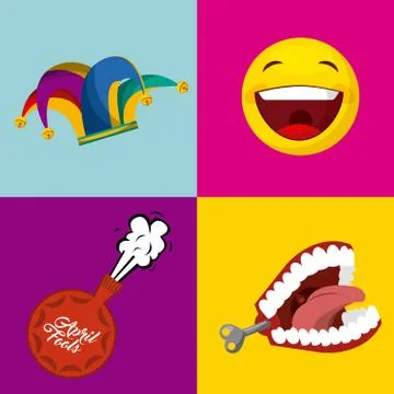 April fools day design Ilustração Stock
