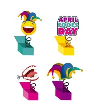 April fools day design Ilustração Stock